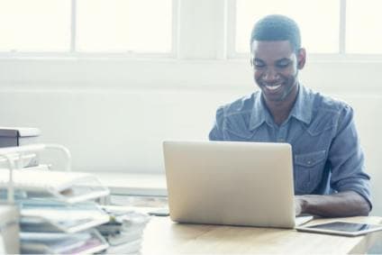 Man using a laptop