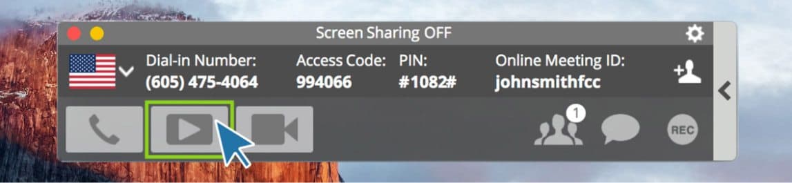 screen shot how to start screen sharing