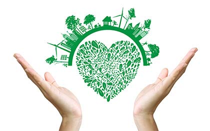 Green heart promoting sustainability