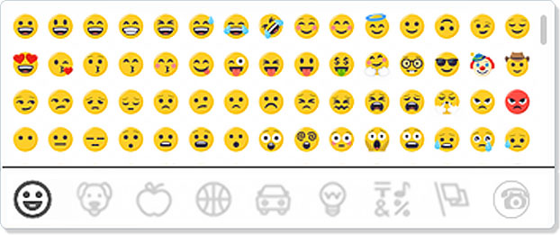 Complete emoji keyboard