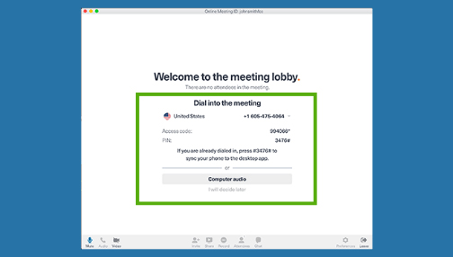 Desktop app with choose your audio preference options